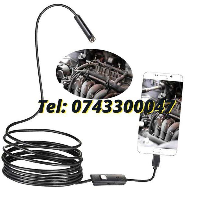 Camera Video Endoscop Foto/ Video- Diametru 5.5Mm, Cablu Conectare 2M, Waterproof Piesa Service Pentru Instalare Potrivit Pentru Utilizare -Cablu Adap