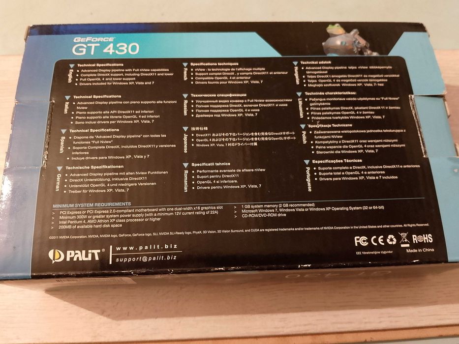 Видеокарта Ge Force GT 430 , 1024 мб DDR 3