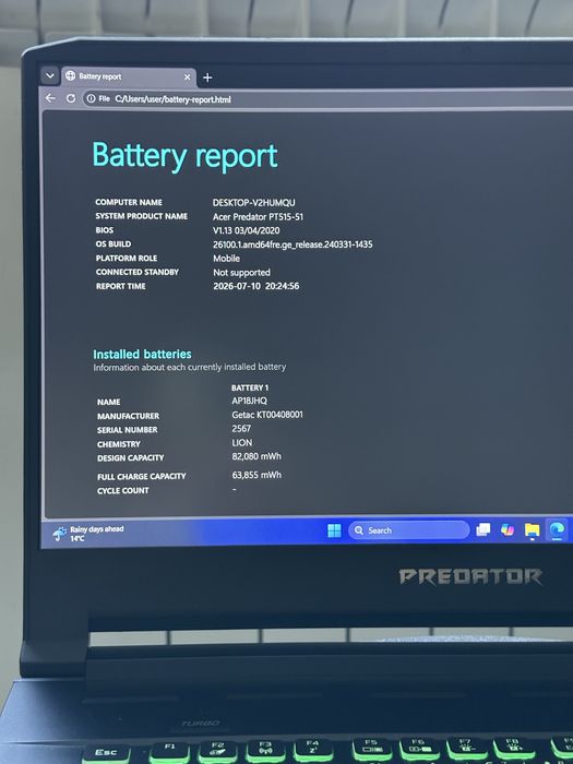 Acer Predator Triton 500 PT515-51 – Laptop Gaming Premium | RTX 2060 | i7-9750H | 16GB RAM | 144Hz