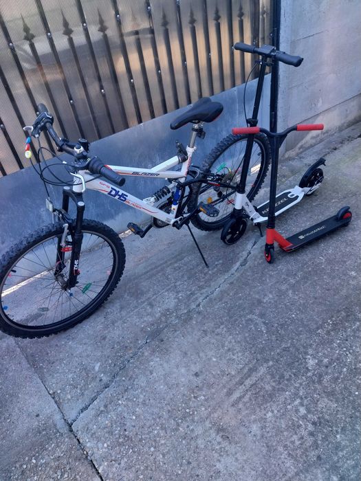 Trotineta, trambulina si bicicleta