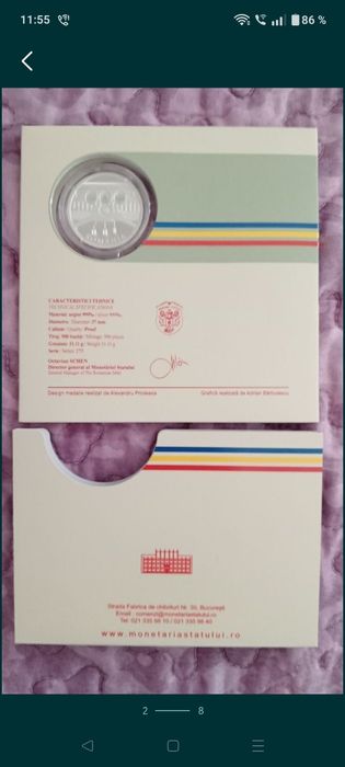 Moneda argint auto Dacia