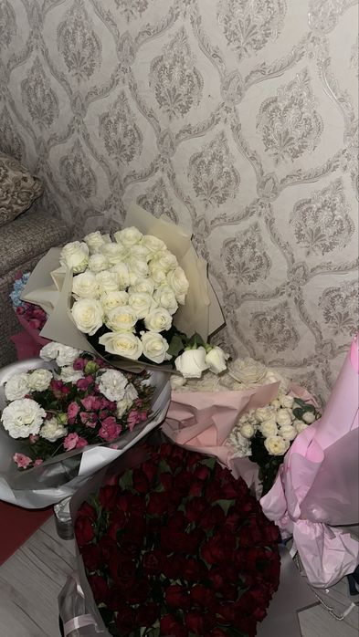 Продам букет, белые розы