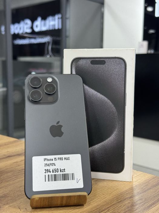 iPhone 15 ProMax•256GB/93%BlackTitanium Айфон 15 ПроМакс•256ГБ/93%қара