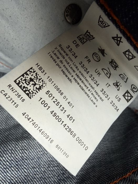 Blugi HUGO BOSS Albastru Barbati | Marime 33 x 34 (Marime 86 cm)