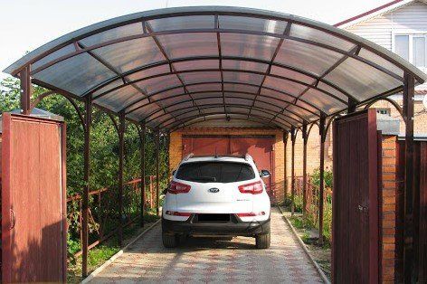Навесы для автомобилей и для дома.