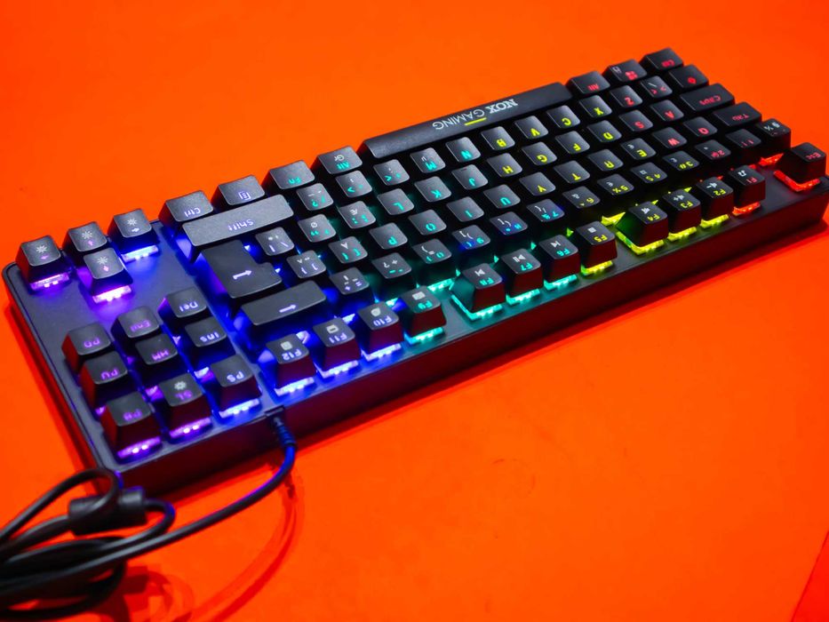 Механична геймърска клавиатура Nox Scavenger TKL, RGB подсветка, сини суичове (Blue Switch)