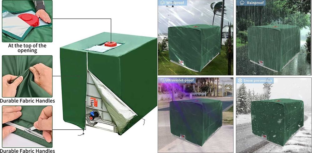 Prelata protectie cu aluminiu pt butoi container cub IBC 1000l. Noua!