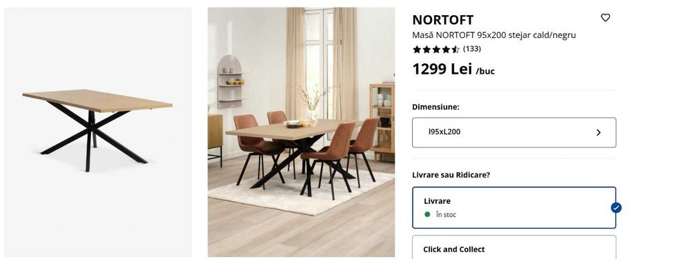 Masă NORTOFT 95x200