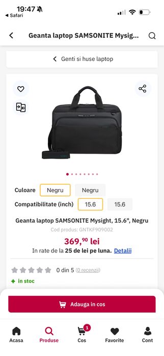 Geanta Laptop Samsonite noua cu eticheta