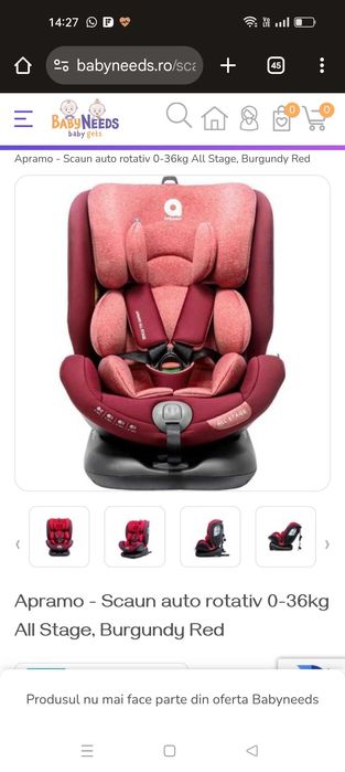 Apramo - Scaun auto rotativ 0- 36 kg