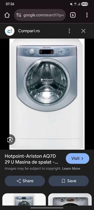 Masina de spala Hotpoint Ariston Aqualtis pentru PIESE