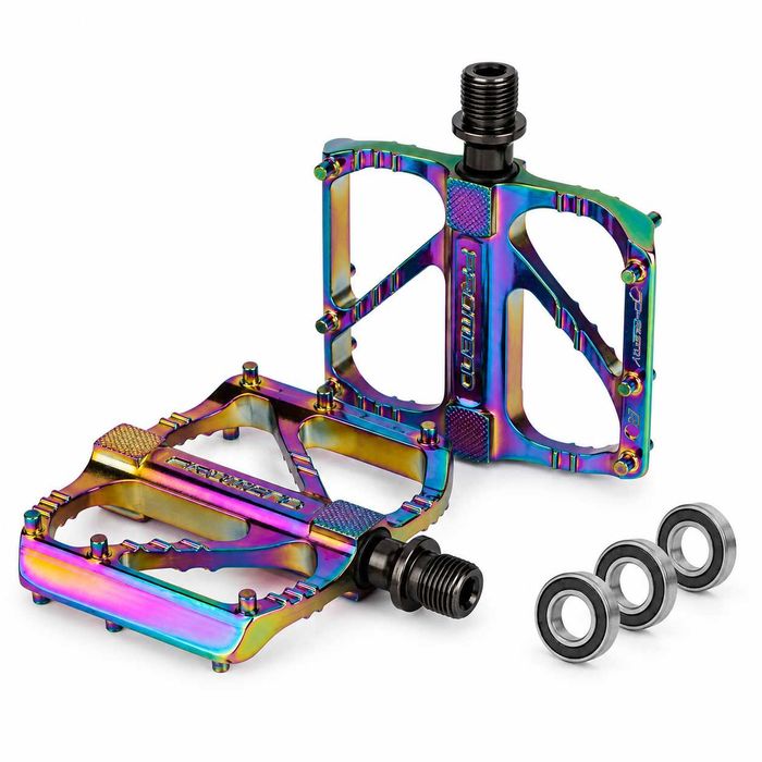 Ултра леки педали за велосипед PROMEND R67 Rainbow, CNC Алуминий, 3 Лагера