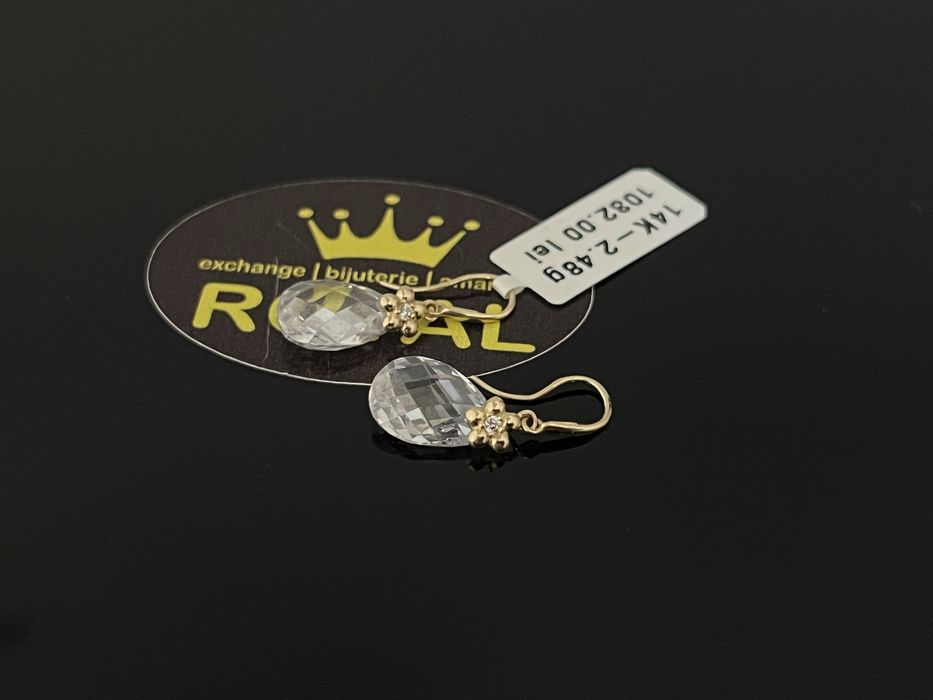 Bijuteria Royal CB : Cercei dama aur nou 14k 2,48gr