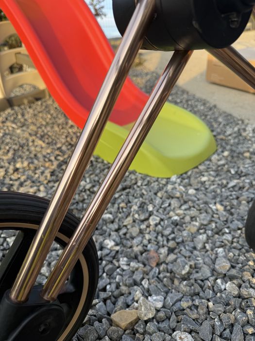 Cybex Platinum Priam 3 шаси + тапицерия за седалка Mustard Yellow  + дъждобран