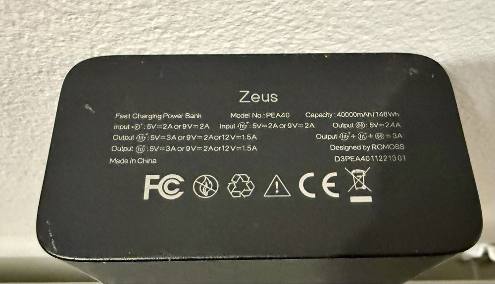 Powerbank / baterie externa 40.000mAh Romoss PEA40 40+W 185Wh