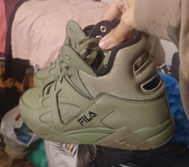 Sneakers Basketball Fila Cage Mid Burnt Olive Aproapr noi