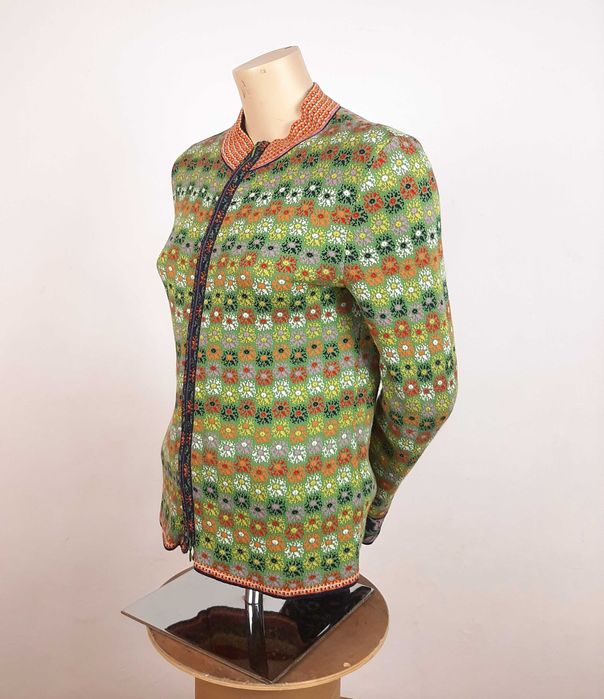 Ivko Jacquard Zip Cardigan- Оригинална дамска жилетка с цип р-р 40 / L