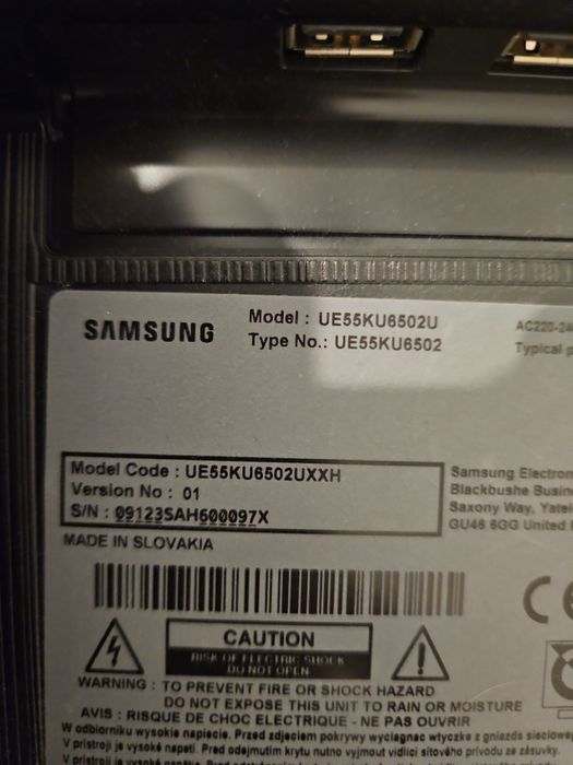 Samsung 55” 4K UHD Curved Smart TV UE55KU6502U