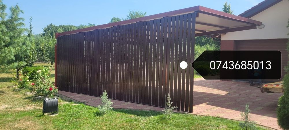 Pergola auto, carport suport panouri fotovoltaice