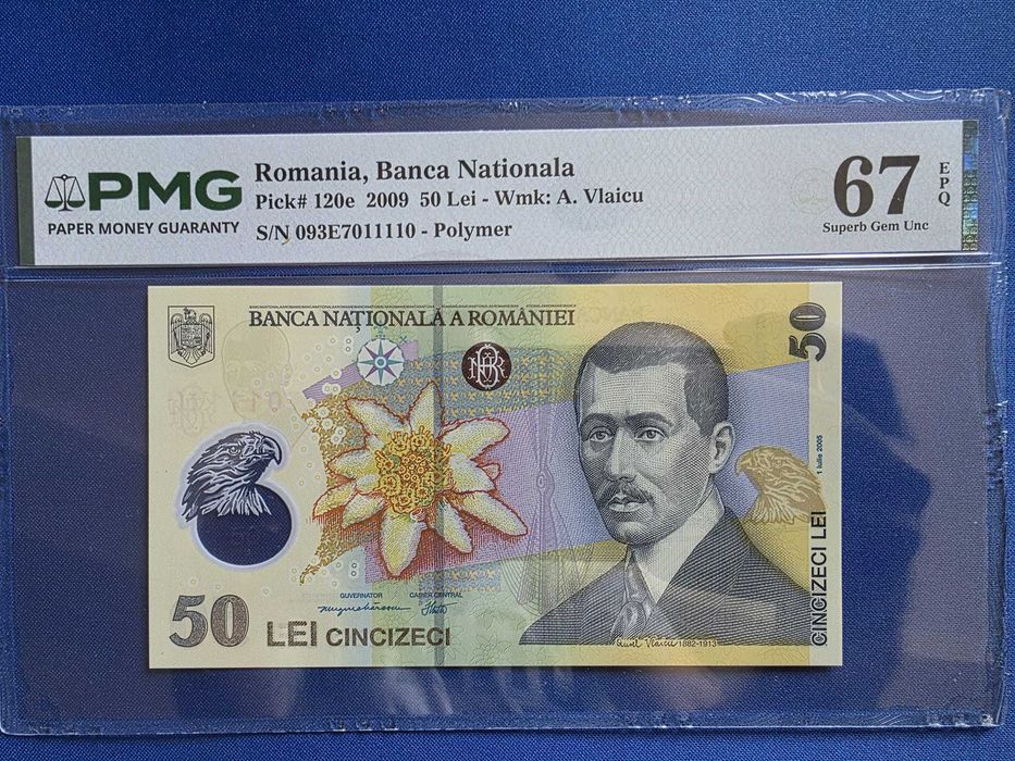 Bancnote de circulatie, ani rari, gradate PMG UNC
