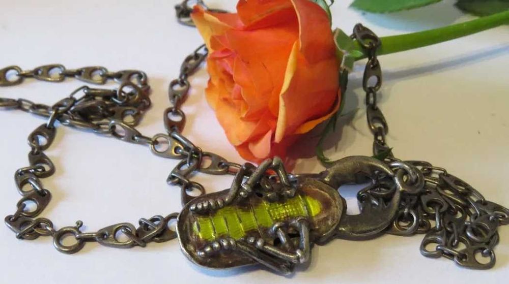 Lant si pandant Lucanus cervus argint