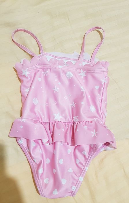 Costum de baie fetiță roz Disney cu Minnie Mouse sirenă