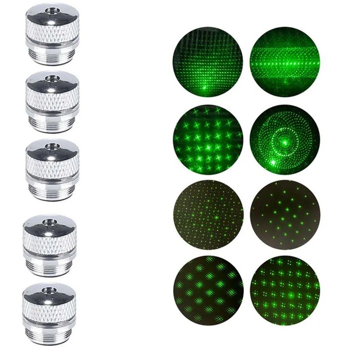 Laser verde puternic cu 5 capete