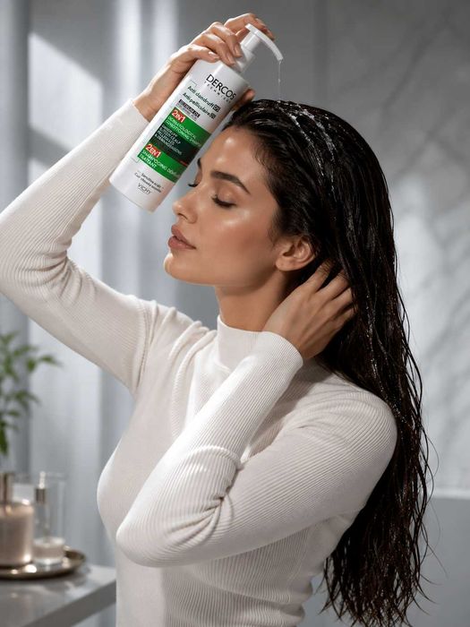 Vichy Selenium DS 2 ta 1 da,Sezgir bosh terisi uchun, qazg‘oqqa qarshi
