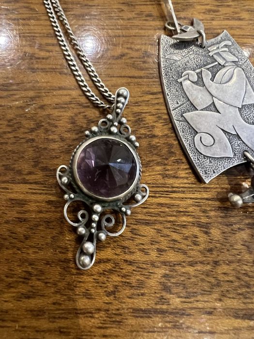 Подвес.  Брошь серебро . 875 / 916 проба