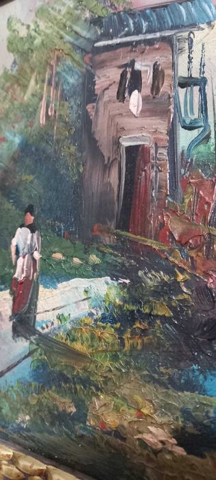 Picturi vechi realizate în ulei pe placaj,  Italia 1950