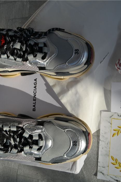 Balenciaga Triple S Silver/ white/ bone