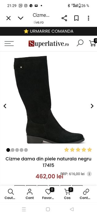 Cizme lungi piele întoarsă cu fermoar,38