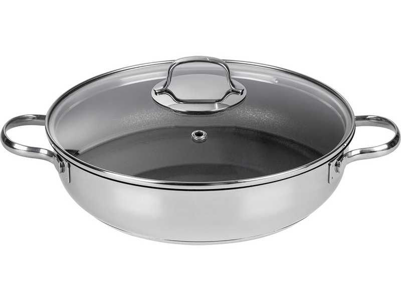 НОВИ! Тиган за задушаване 28см с капак съд за готвене