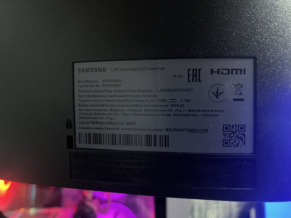 монитор Samsung S24R350FHI 24”