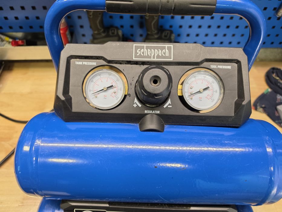 Компресор Scheppach HC10-Twin - 230V | 8 бара | резервоар 7,5 л | безмаслен и лесен за поддръжка