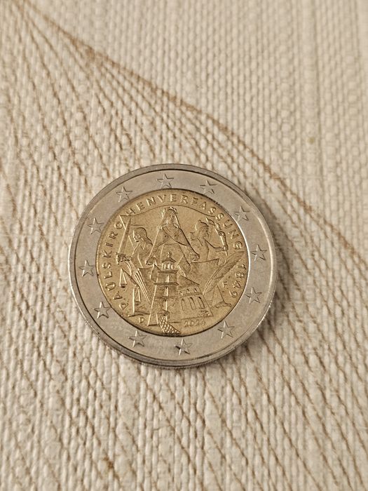 Rare 2 Euro Germany 175th Year Frankfurt Constitution