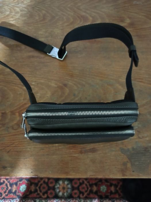 Сумка на пояс Экко, чисто кожаная