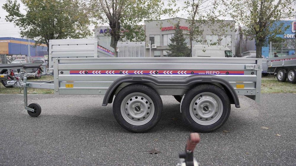 Remorca  750 kg Repo,cu prelata,Dublu AX,Noua