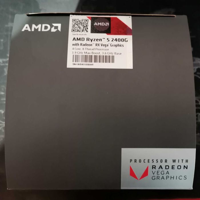 Procesor Ryzen 5 2400G 3,9GHz socket AM4 fullbox