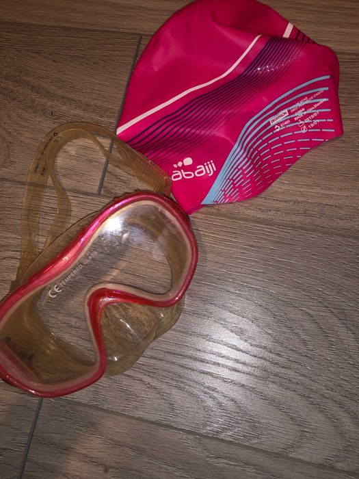 Set ochelari pentru inot si casca Nabaiji, stare impecabila