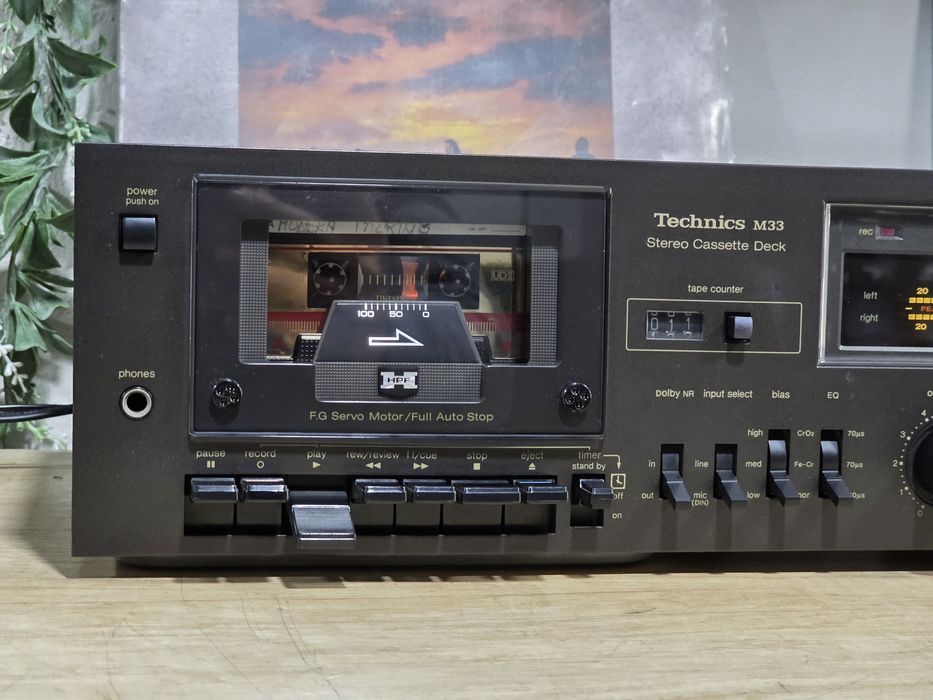 Casetofon deck TECHNICS RS-M33G,  retro analogic, bias, eq, vumetre
