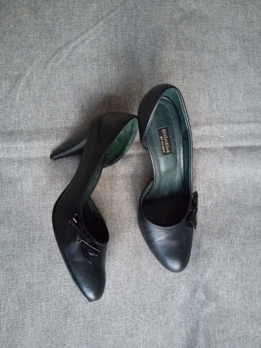 Pantofi din piele, negri, marimea 37