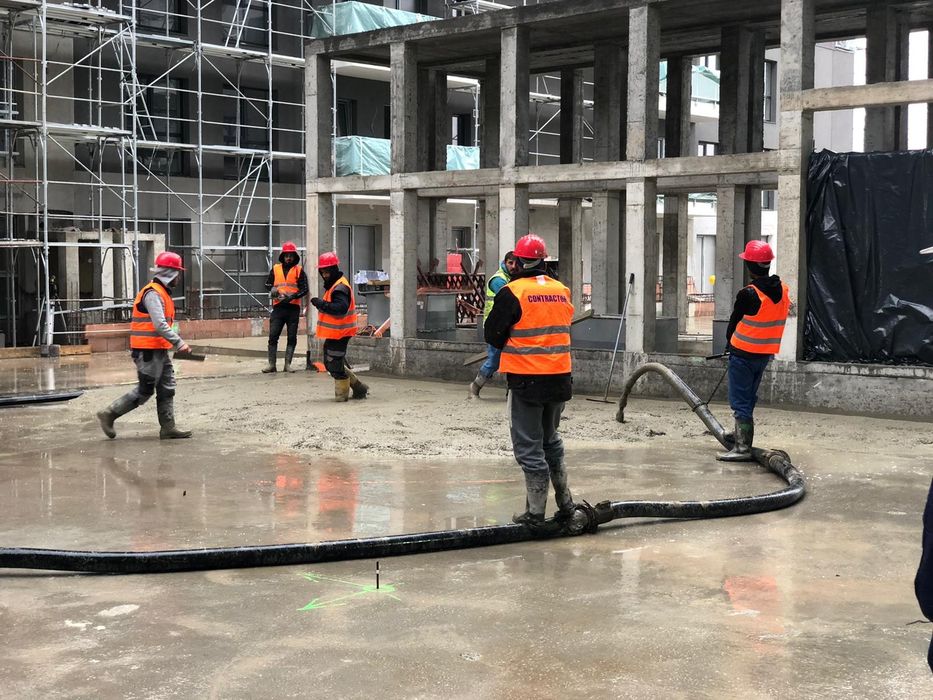 Turnari beton finisat cu Elicopter si Cuart, Pardoseli Industriale