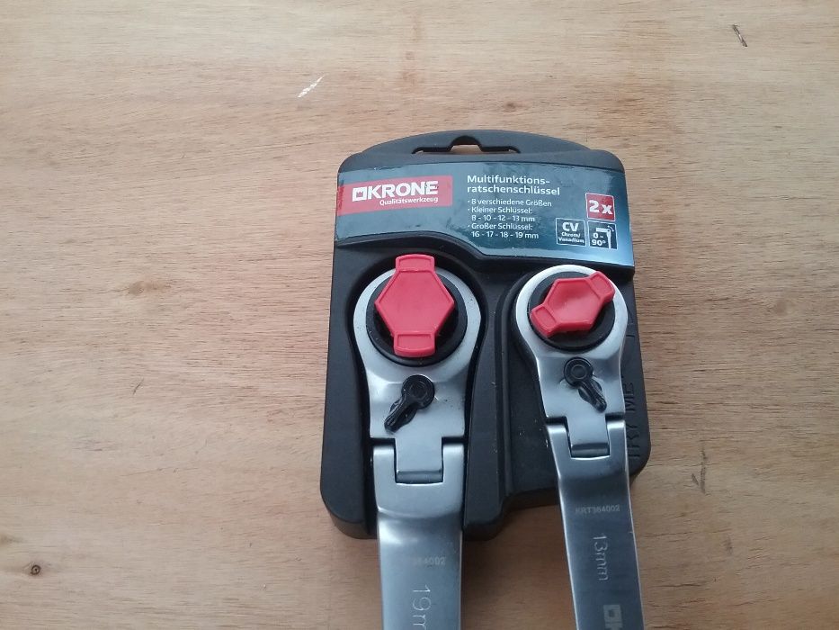 Krone - Set 2chei inelare cu clichet articulate , Cr-V , 4in1