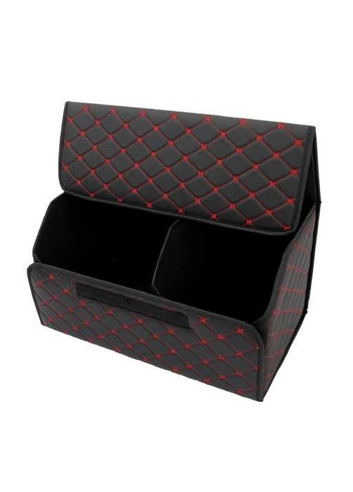 Кожен органайзер за багажник, с червен шев - Три размера