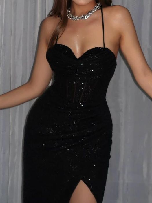 Женское вечернее платье с пайетками М размера