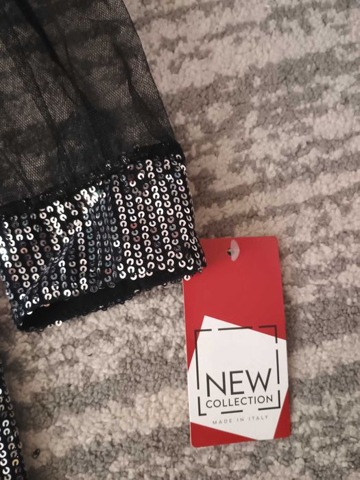 Стилна рокля с тюл и пайети