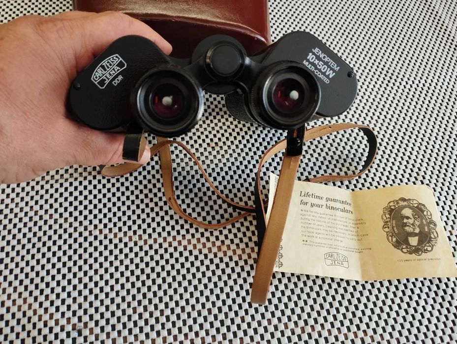 ТОП Бинокъл Carl Zeiss Jena-JENOPTEM-MULTI-COATED -10 х 50W-ГДР--като НОВ