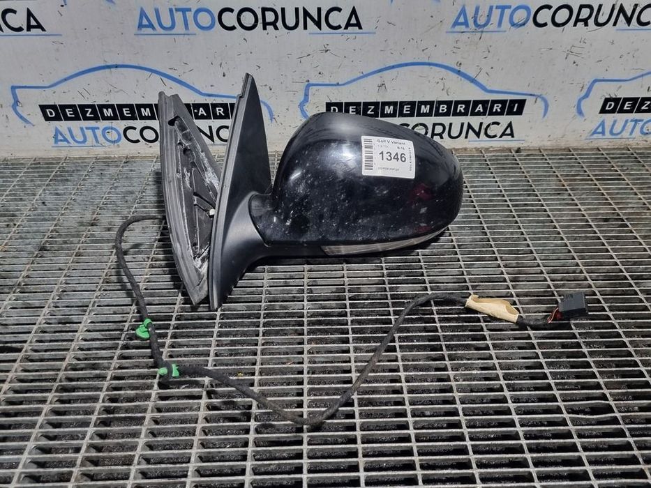 Oglinda stanga Volkswagen Golf V Variant 2007 - 2009 4 Usi NEGRU (1346) Fara rabatare