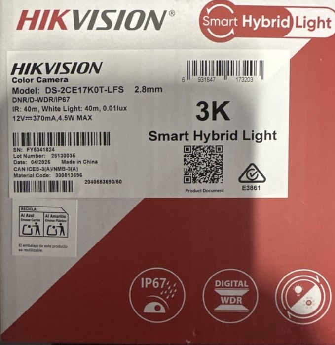 Camera de supraveghere HIKVISION nouă